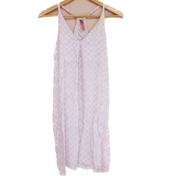 Cinnamon Girl Hawaii Sleeveless Geometric Racer Back V Neck Flowy Mini Dress XS - Picture 1 of 6